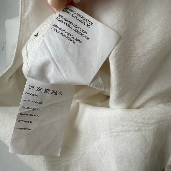 NWT Club Monaco Creme Emberlynn Linen Blend Jumpsuit 0 - Picture 11 of 16